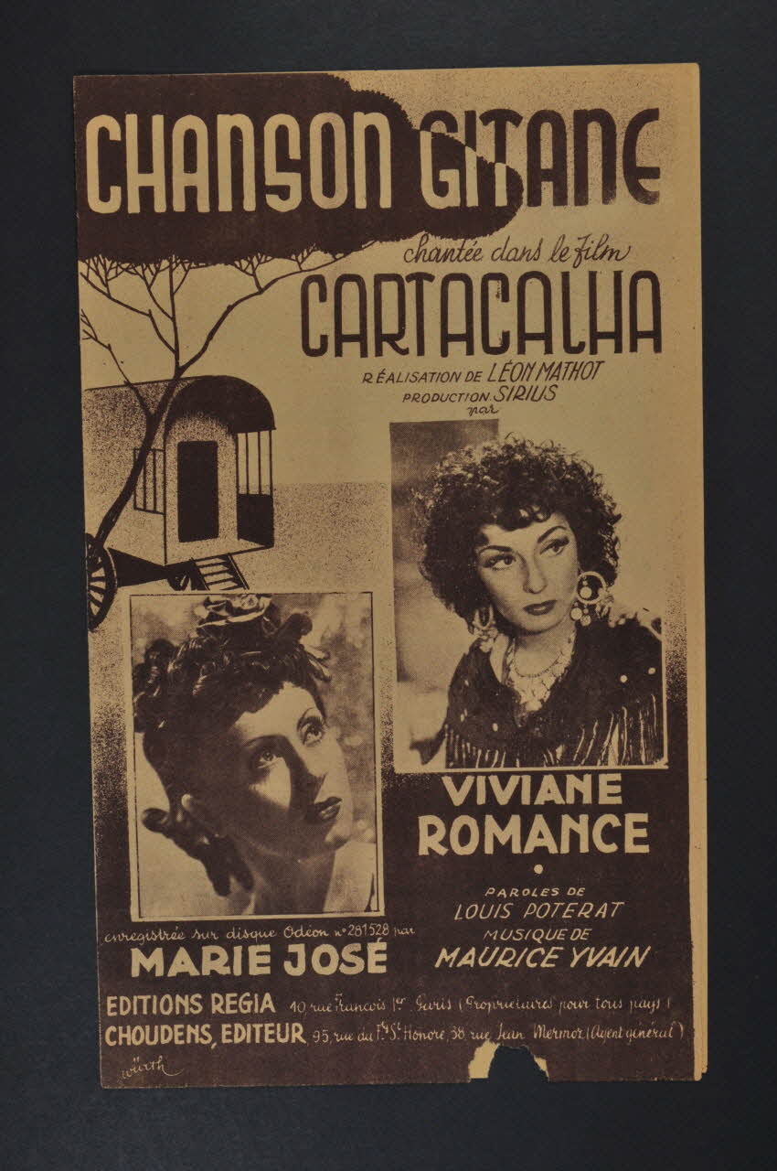 Maurice Yvain ; Louis Poterat ; Marie-José ; Viviane Romance ; éditions Régia chanson petit format Île-de-France, France 1941 1966.204.15 Photo Mucem
