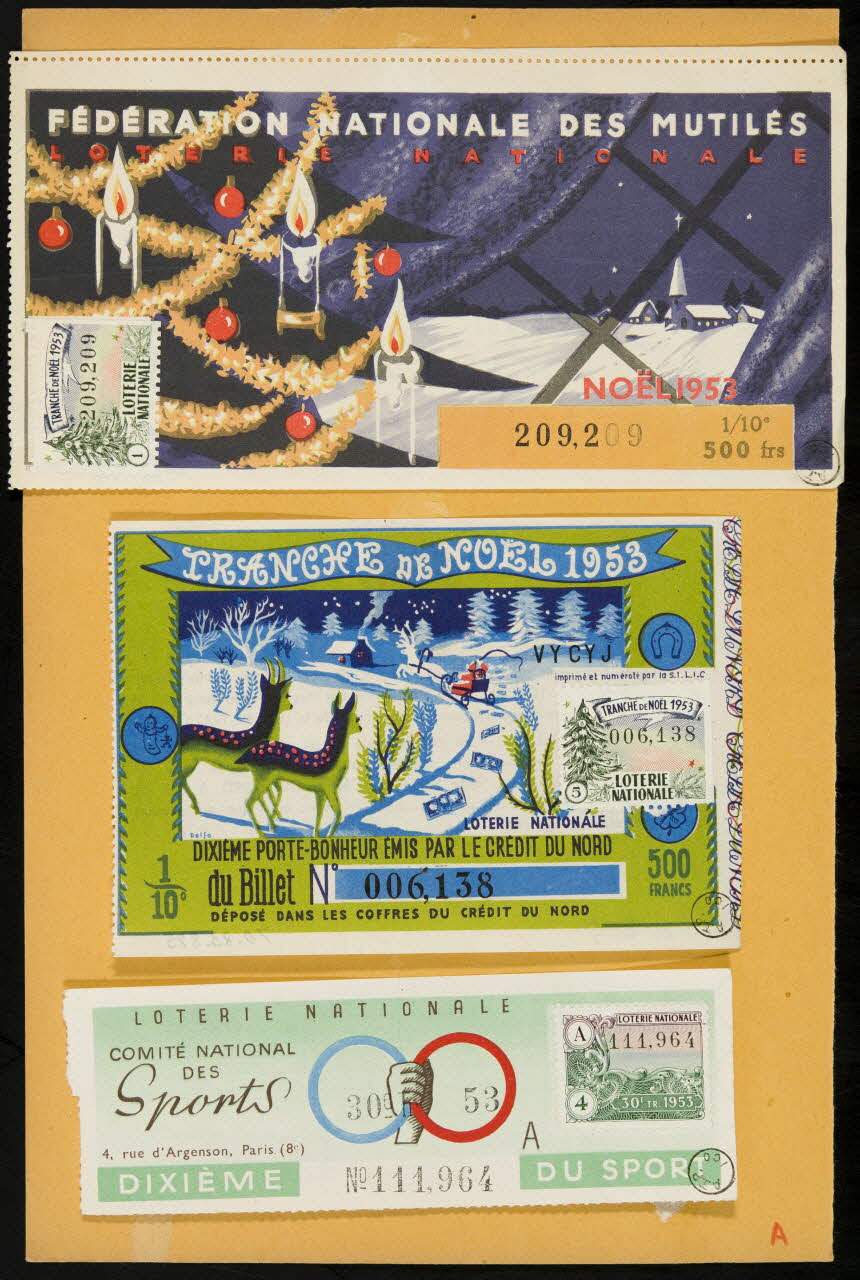 estampe TRANCHE DE NOËL 1953  LOTERIE NATIONALE 1970.83.885 Photo