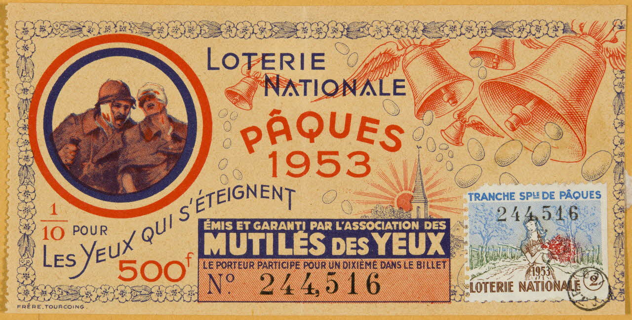 estampe LOTERIE  NATIONALE  PÂQUES  1953 1970.83.888 Photo