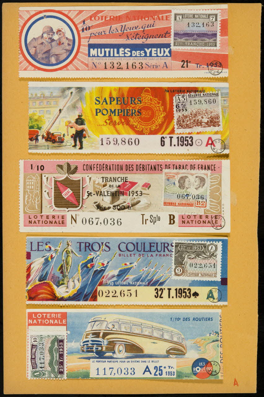 estampe LOTERIE NATIONALE  MUTILES DES YEUX 1970.83.890 Photo