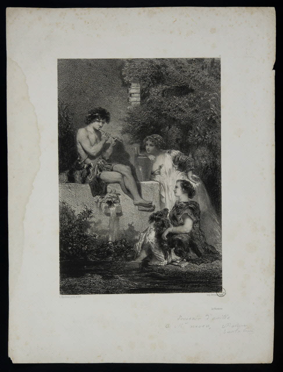 estampe Jeune homme jouant de la flûte 1970.83.93 Photo