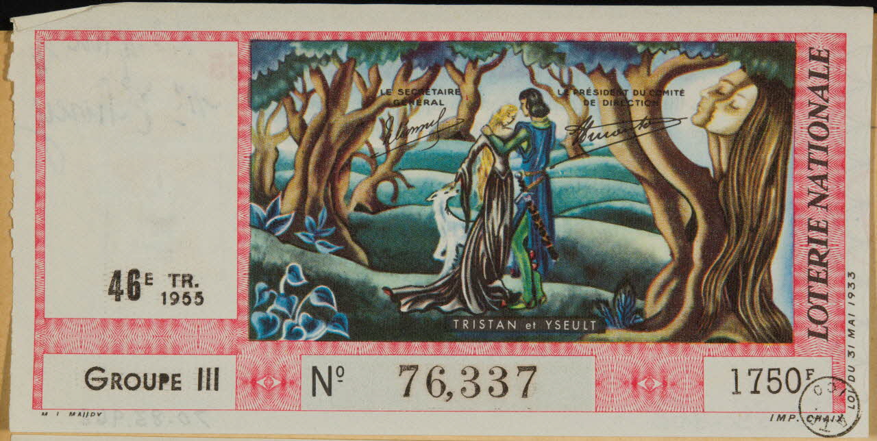 estampe LOTERIE NATIONALE  TRISTAN et YSEULT 1970.83.968 Photo
