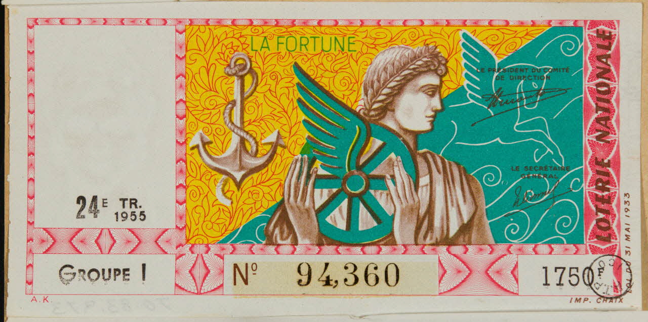 estampe LOTERIE NATIONALE  LA FORTUNE 1970.83.973 Photo