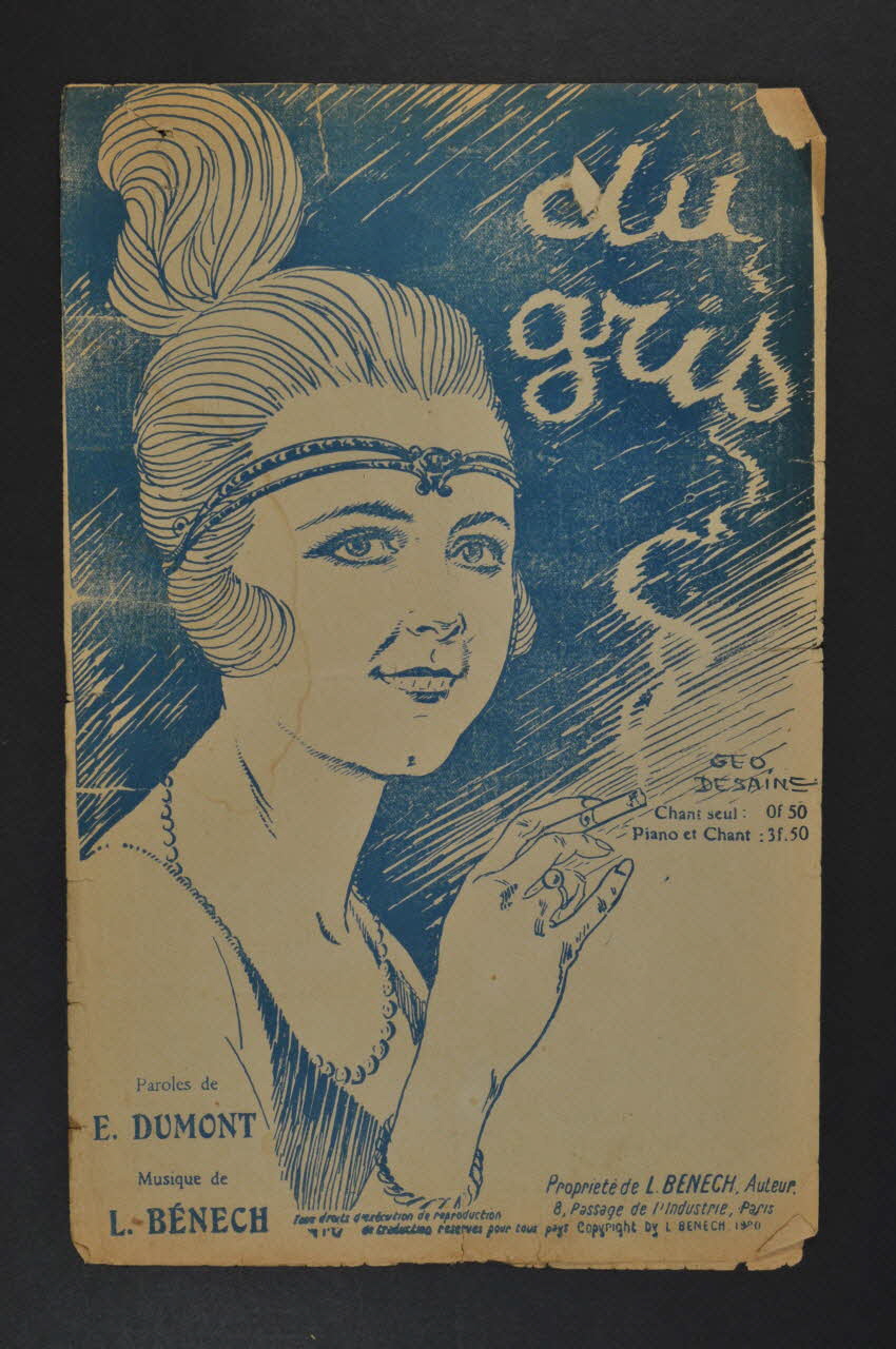 Ferdinand Louis Bénech ; Ernest Dumont chanson petit format 1920 1966.205.1 Photo Mucem