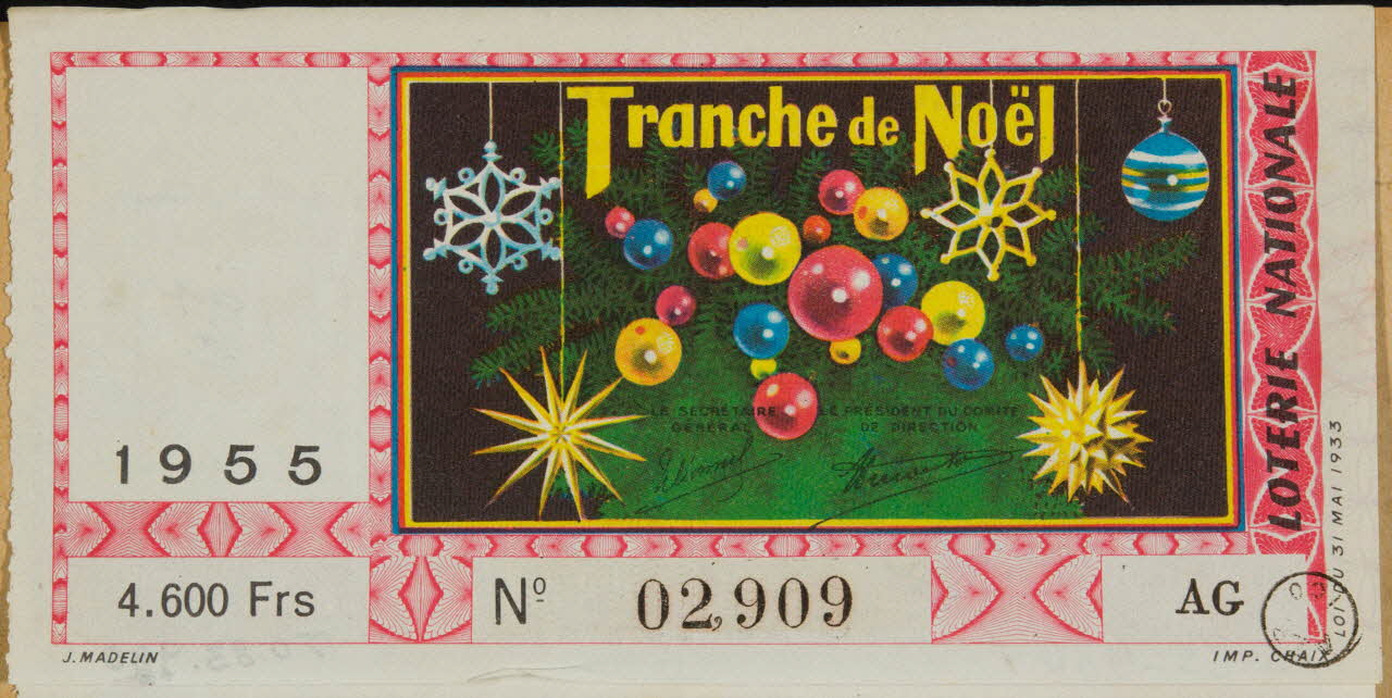 estampe LOTERIE NATIONALE  Tranche de Noël 1970.83.980 Photo