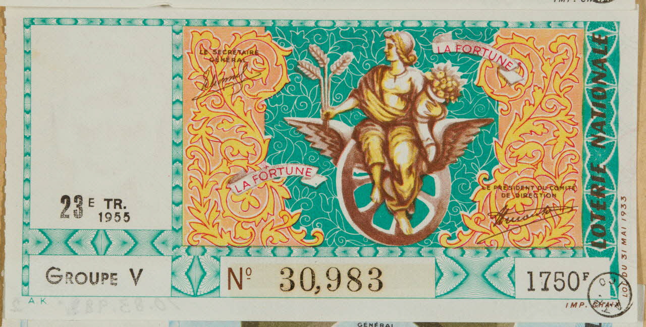 estampe LOTERIE NATIONALE  LA FORTUNE 1970.83.982 Photo