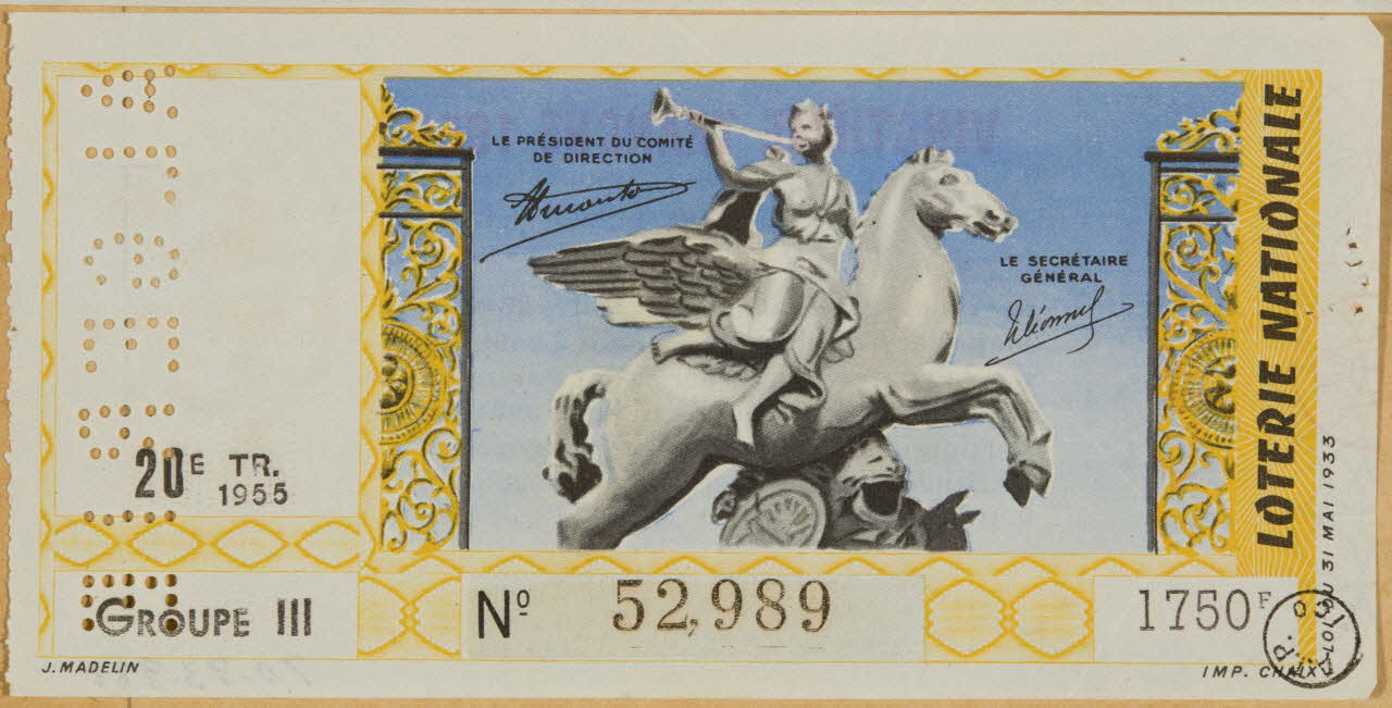 estampe LOTERIE NATIONALE 1970.83.988 Photo