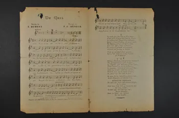 Ferdinand Louis Bénech ; Ernest Dumont chanson petit format 1920 1966.205.1  Photo Mucem