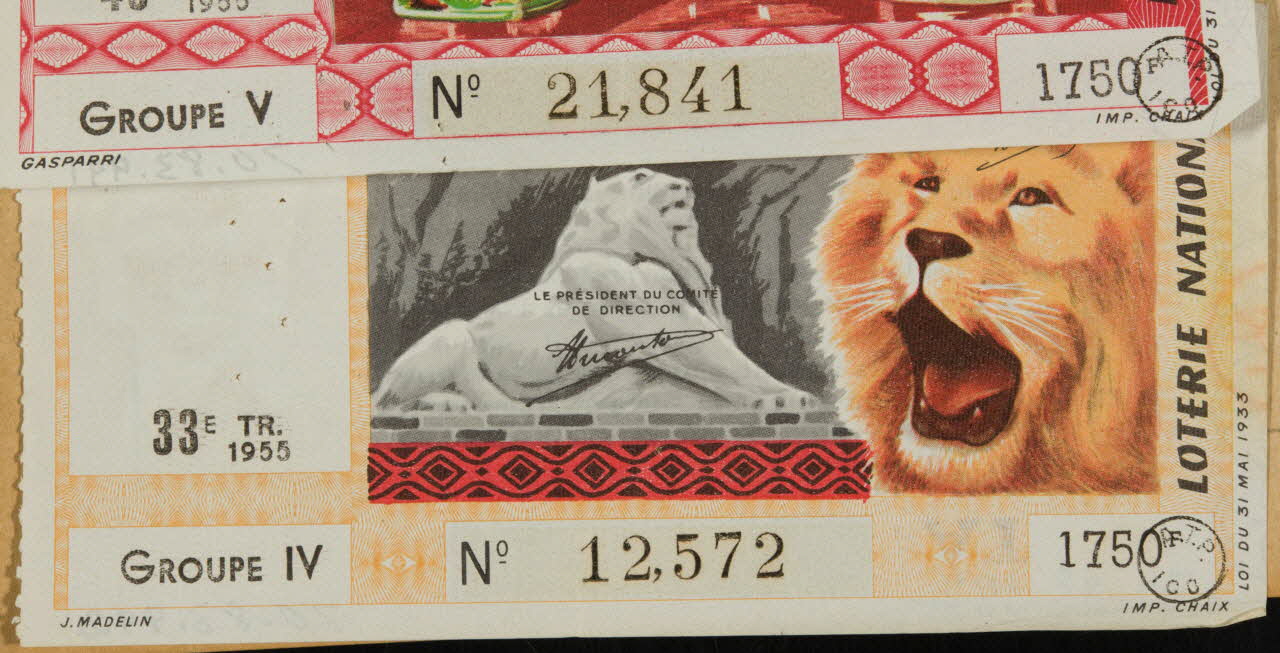 estampe LOTERIE NATIONALE  LE LION DE BELFORT (Bartholdi) 1970.83.992 Photo