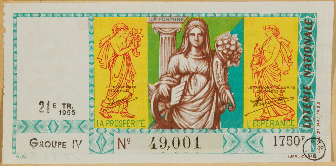 estampe LOTERIE NATIONALE  LA PROSPERITE 1970.83.995 Photo