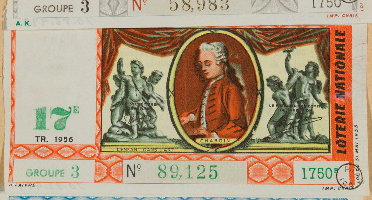 estampe LOTERIE NATIONALE  L'ENFANT DANS L'ART 1970.83.999 Photo