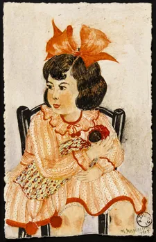 dessin Portrait d'une fillette assise 1970.84.41 Photo