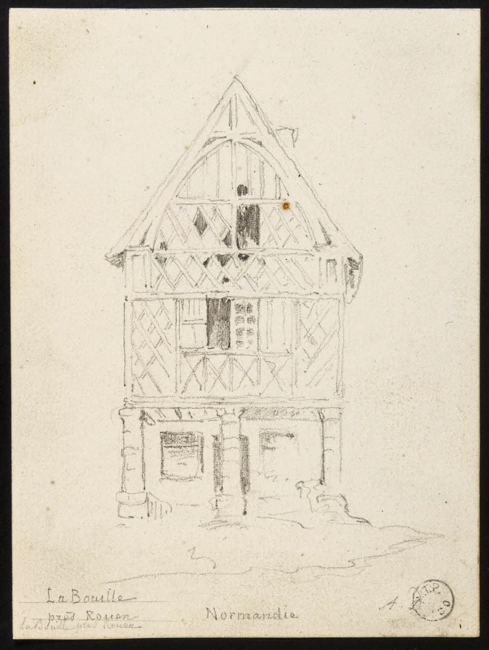 dessin La Bouille  près Rouen  Normandie 1970.88.5 Photo