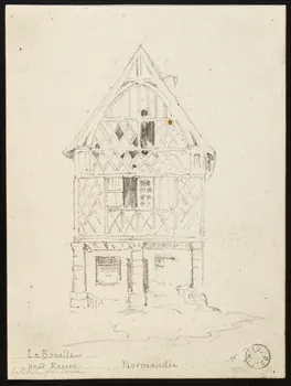 dessin La Bouille  près Rouen  Normandie 1970.88.5  Photo
