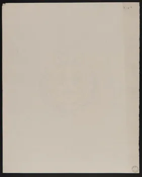 estampe Couronne, fleurs de lys et laurier en filigrane. 1970.94.12 Photo
