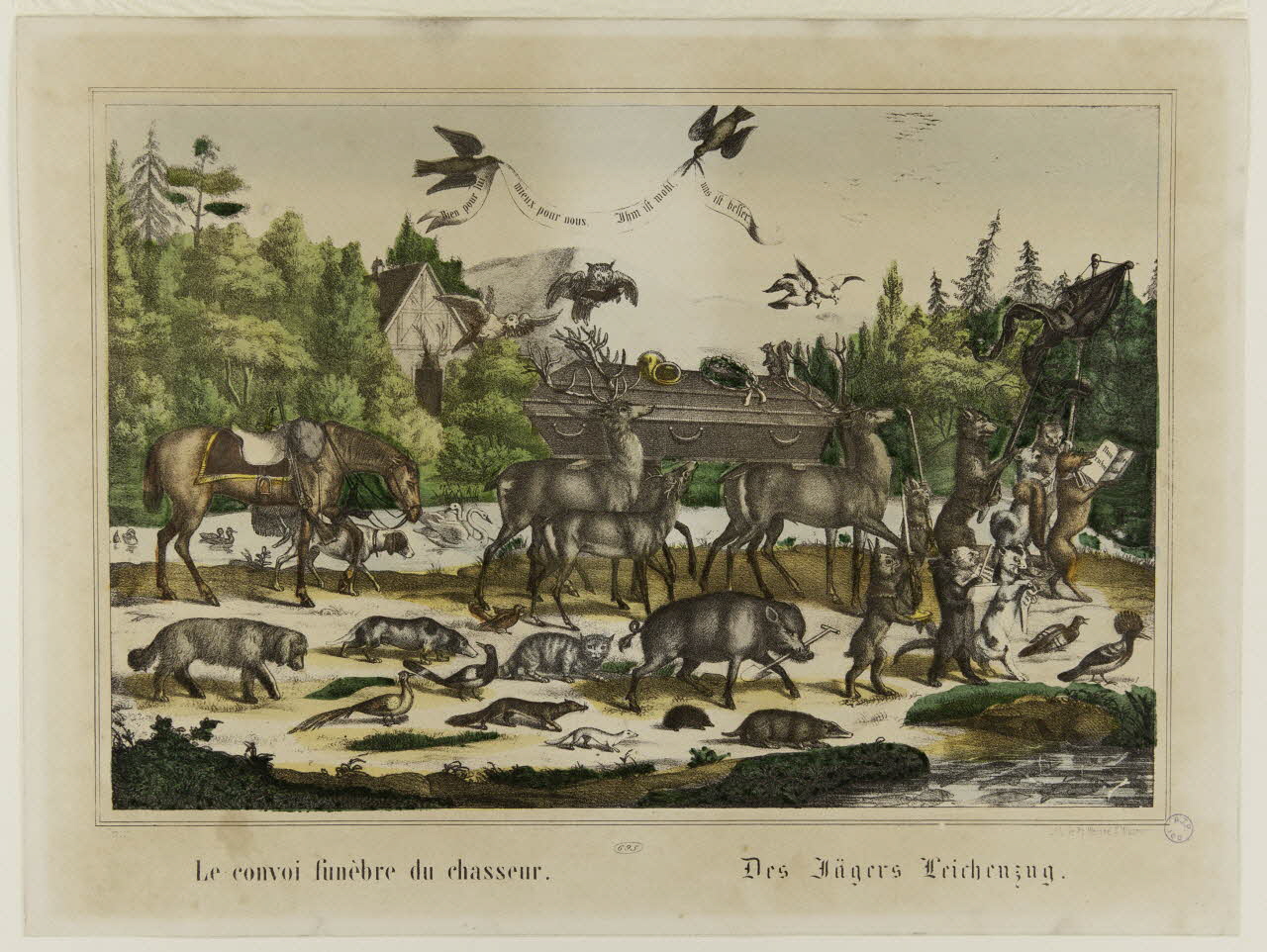 estampe Le convoi funèbre du chasseur. 1970.96.15 Photo