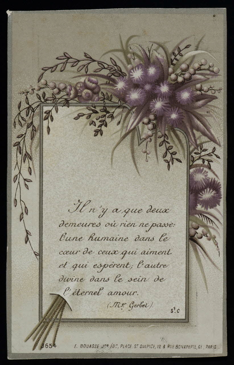 estampe Carte de deuil 1979.16.67 Photo