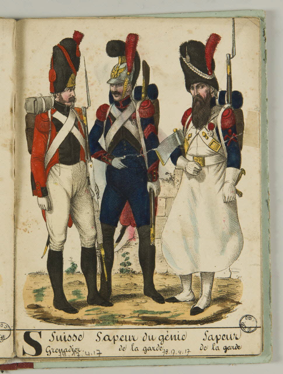 album Suisse  Grenadier.  Sapeur du génie  de la garde.  Sapeur  de la garde. 1979.17.4.17 Photo