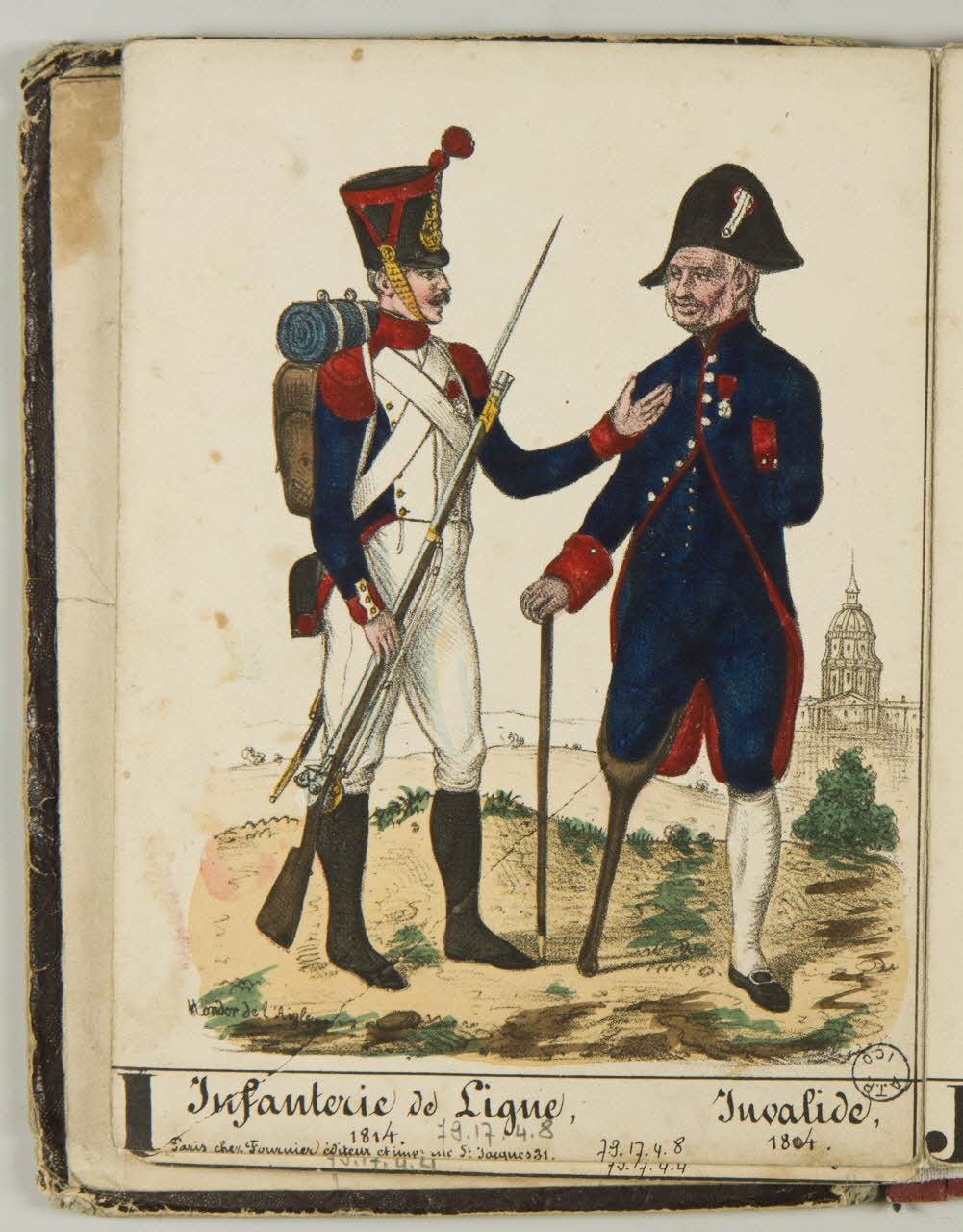 album Infanterie de Ligne,  1814.  Invalide,  1804. 1979.17.4.8 Photo