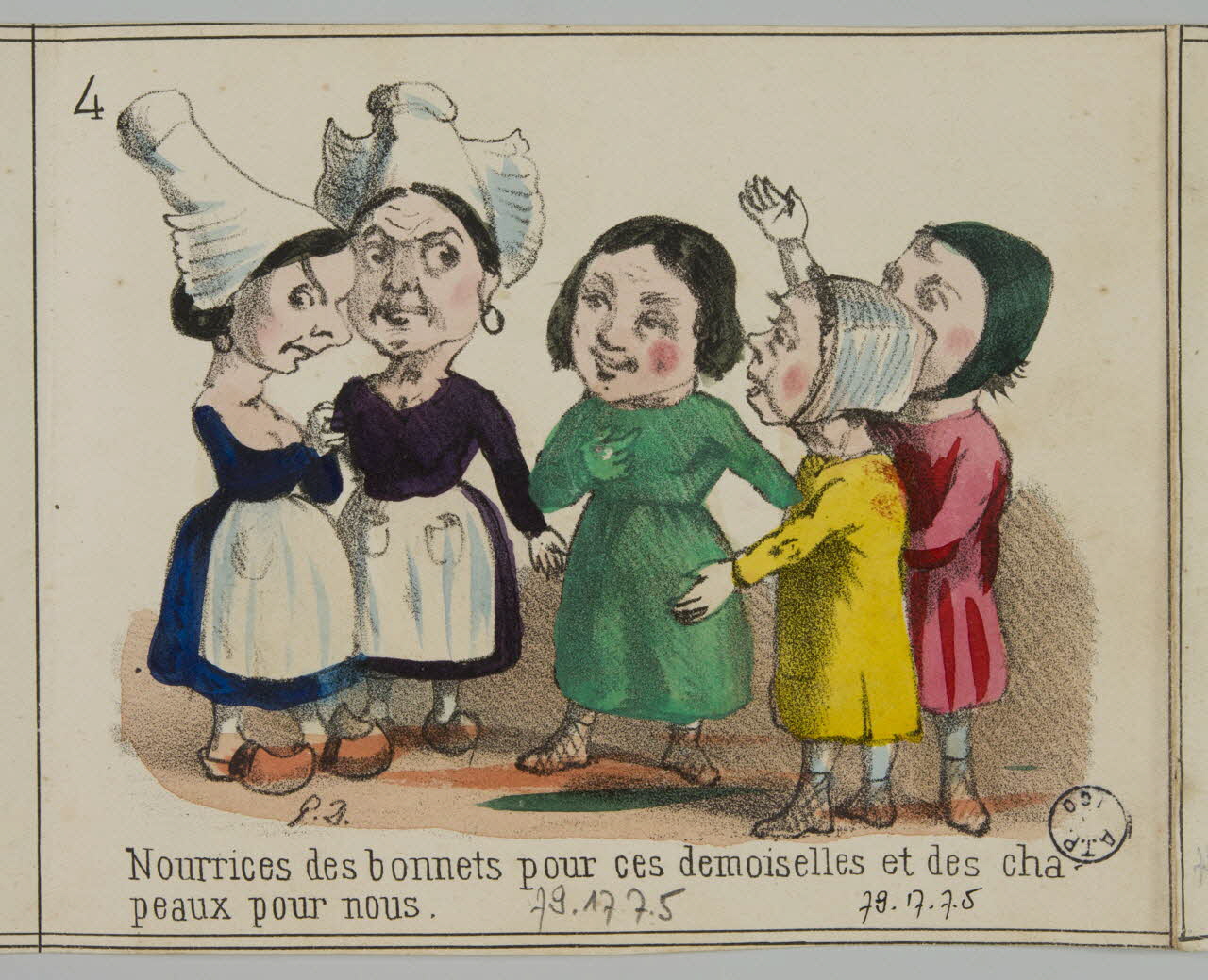 album Nourrice des bonnets pour ces demoiselles et des cha  peaux pour nous. 1979.17.7.5 Photo