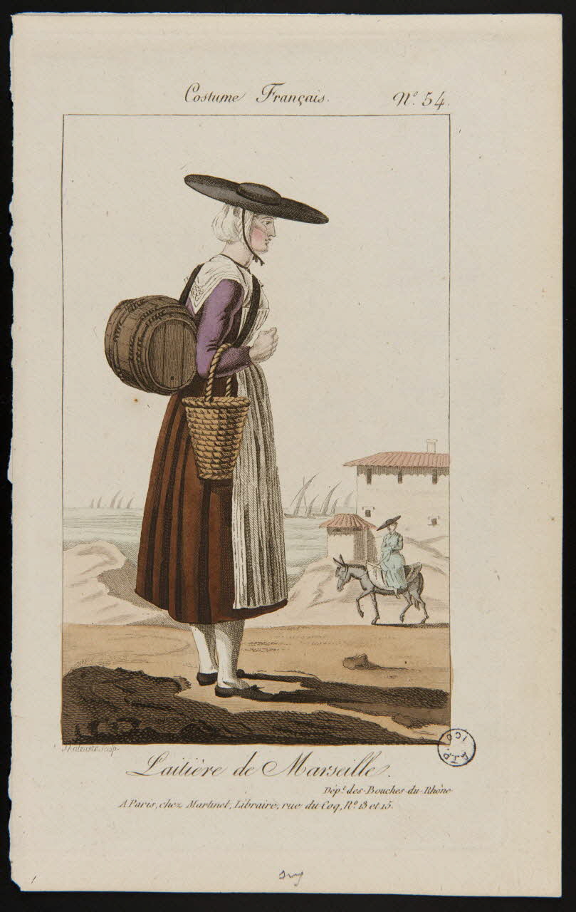 élément d'ensemble Costume Français.  Laitière de Marseille. 1979.18.5 Photo