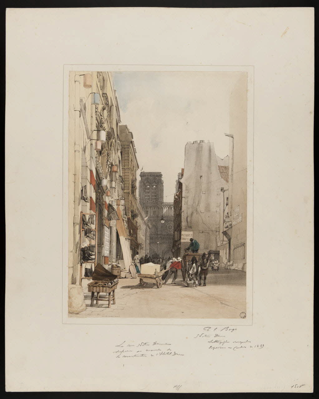 estampe Rue donnant sur Notre-Dame de Paris 1979.18.9 Photo