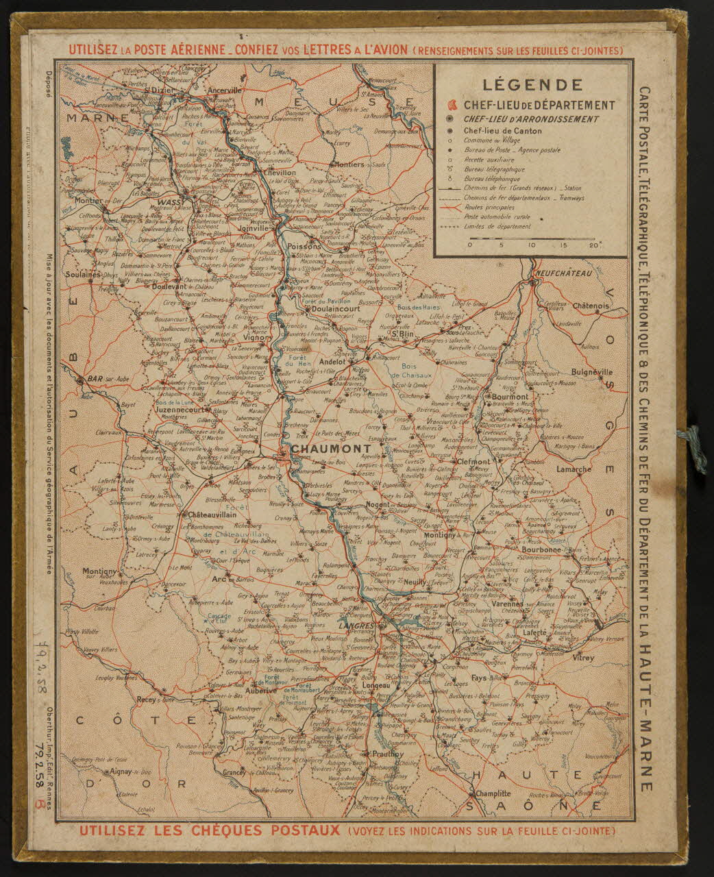Péan René ; François, Charles Oberthür calendrier Almanach des Postes et des Télégraphes  1934 Rennes 1933 1979.2.58 Photo