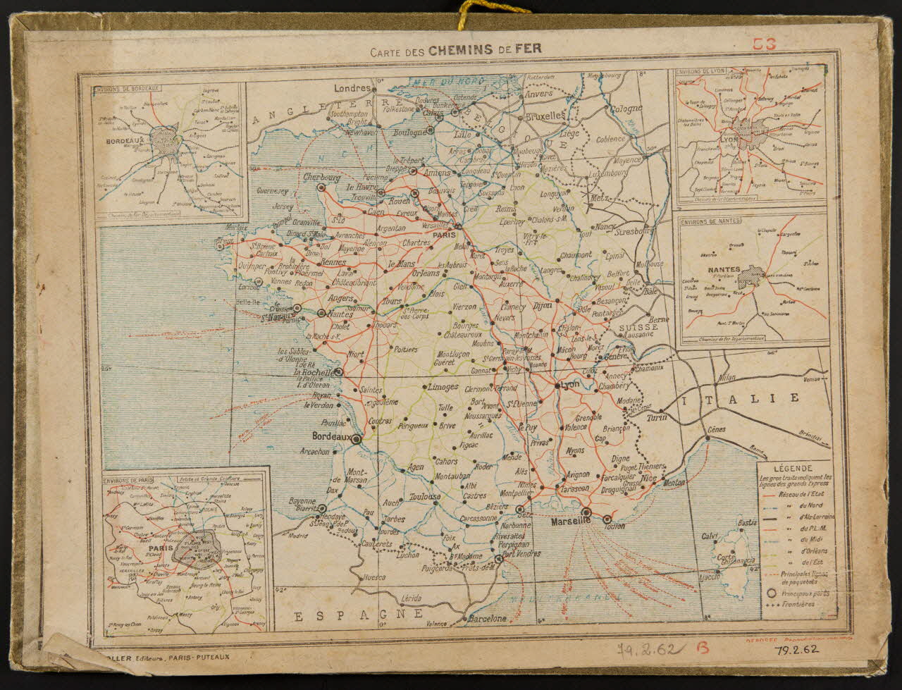 Edouard Boudiez ; Calendriers Oller calendrier ALMANACH DES POSTES ET DES TELEGRAPHES  1939 Paris 1938 1979.2.62 Photo