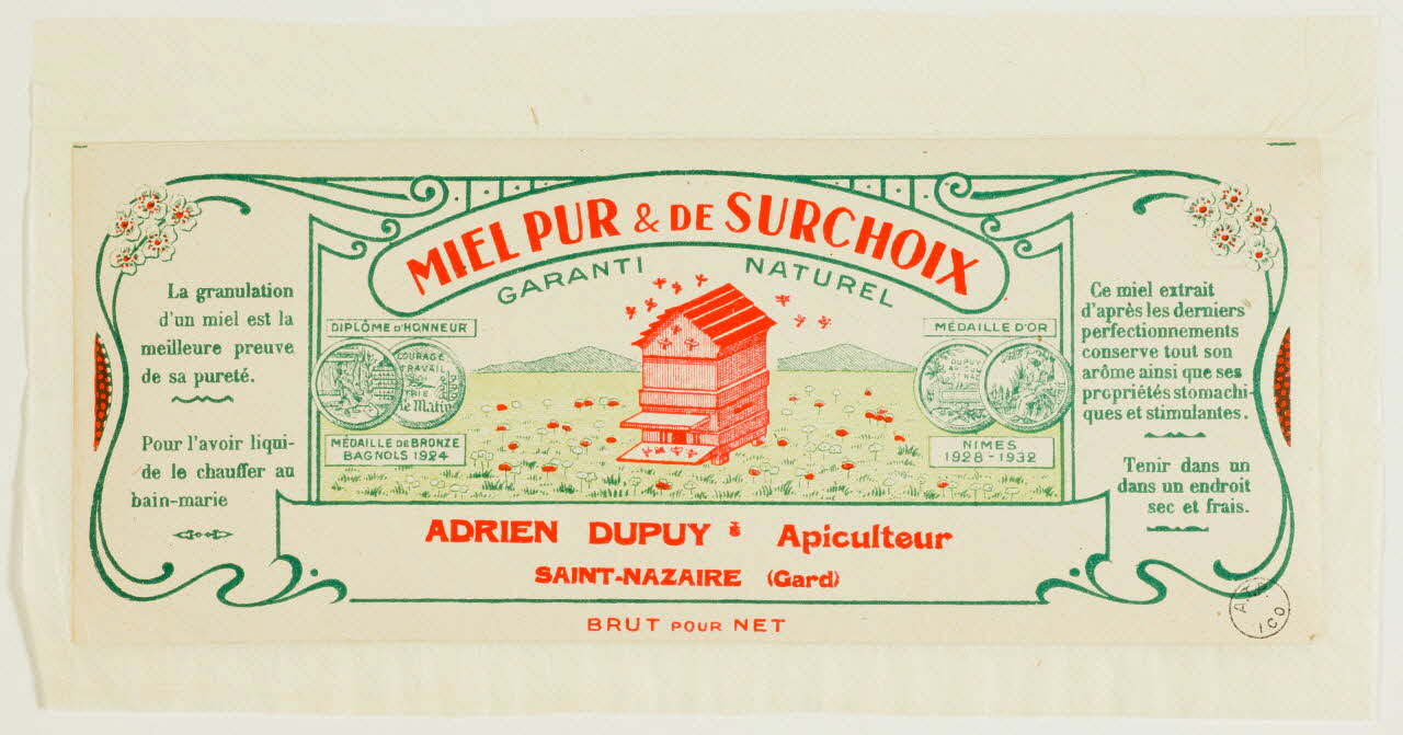 estampe ADRIEN DUPUY Apiculteur 1979.20.1 Photo