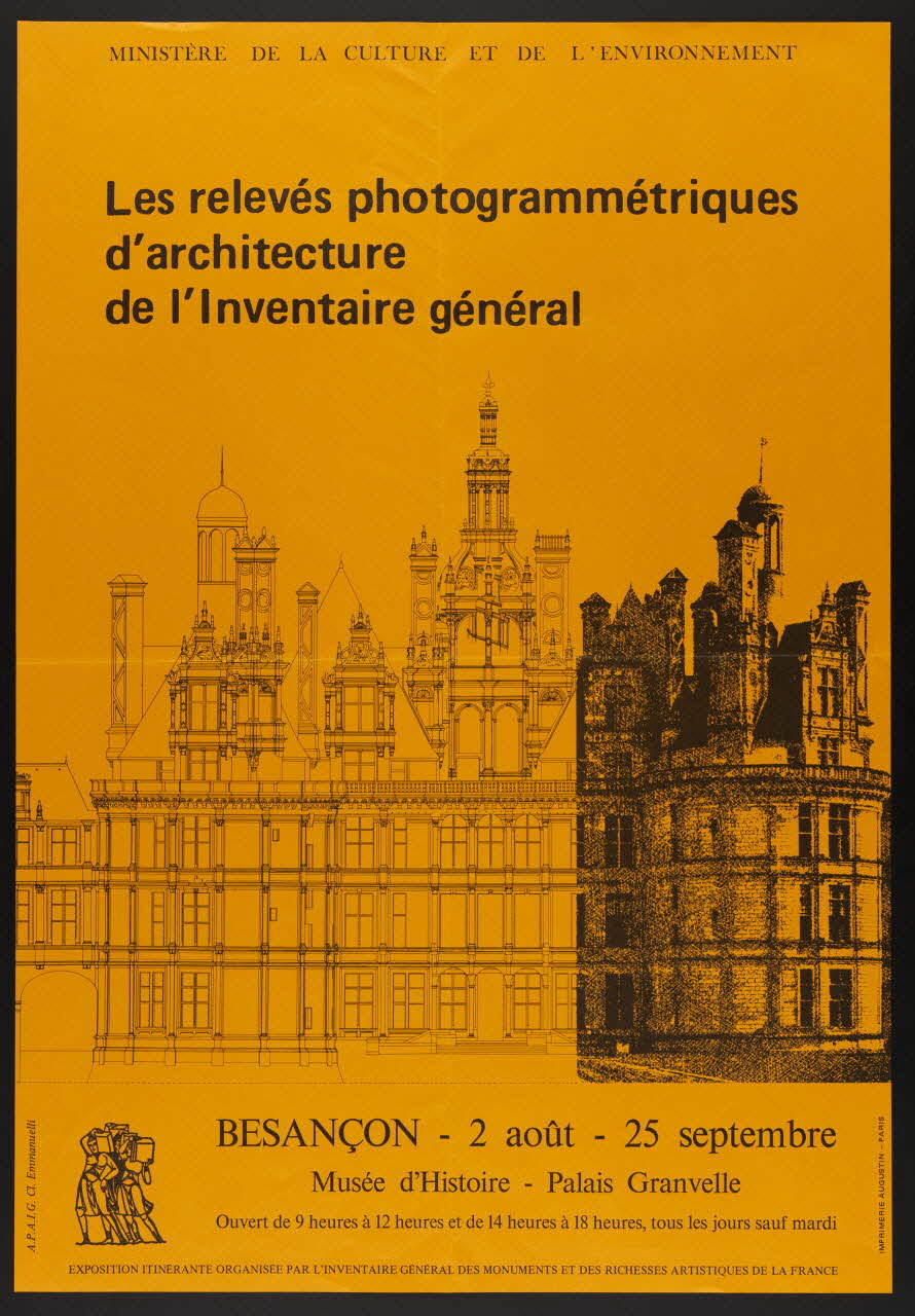 estampe Les relevés photogrammétriques  d'architecture  de l'Inventaire général  BESANCON - 2 août - 25 septembre  Musée d'Histoire - Palais Granvelle 1979.20.22 Photo