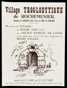 estampe Village TROGLODYTIQUE  de ROCHEMENIER 1979.20.23 Photo