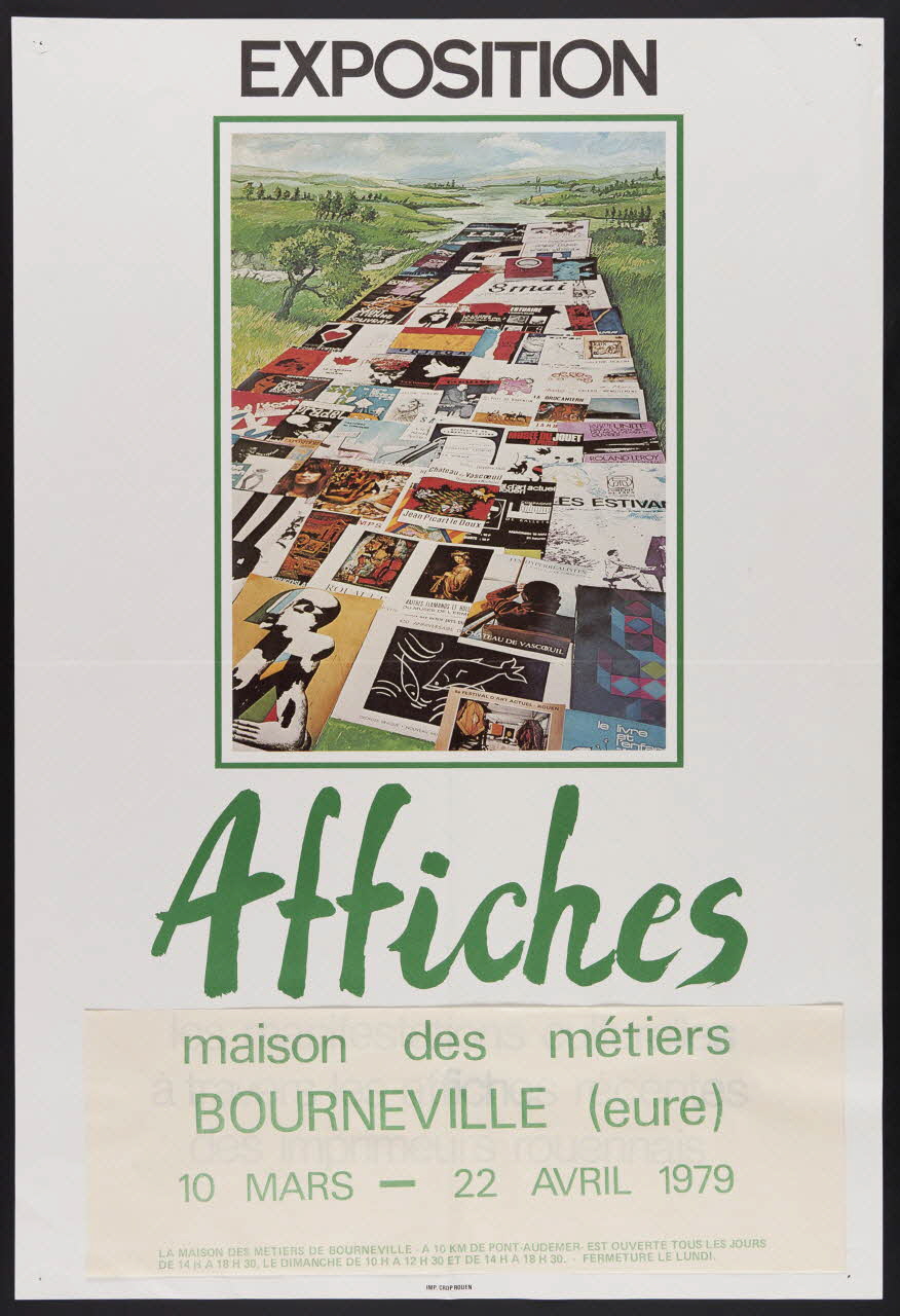 estampe EXPOSITION  Affiches  maison des métiers  BOURNEVILLE (eure)  10 MARS - 22 AVRIL 1979 1979 1979.20.25 Photo