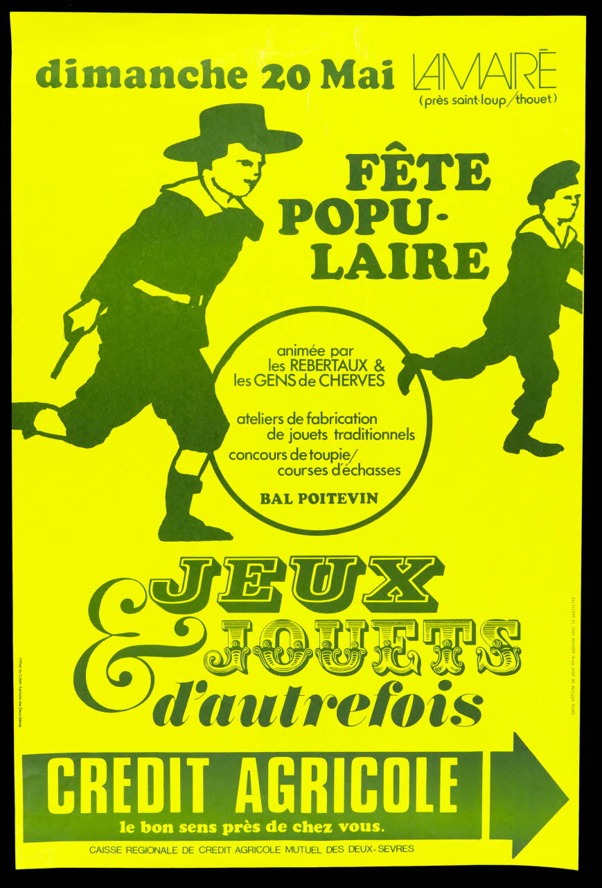 estampe FÊTE  POPU-  LAIRE  JEUX  & JOUETS  d'autrefois 1979.20.32  Photo