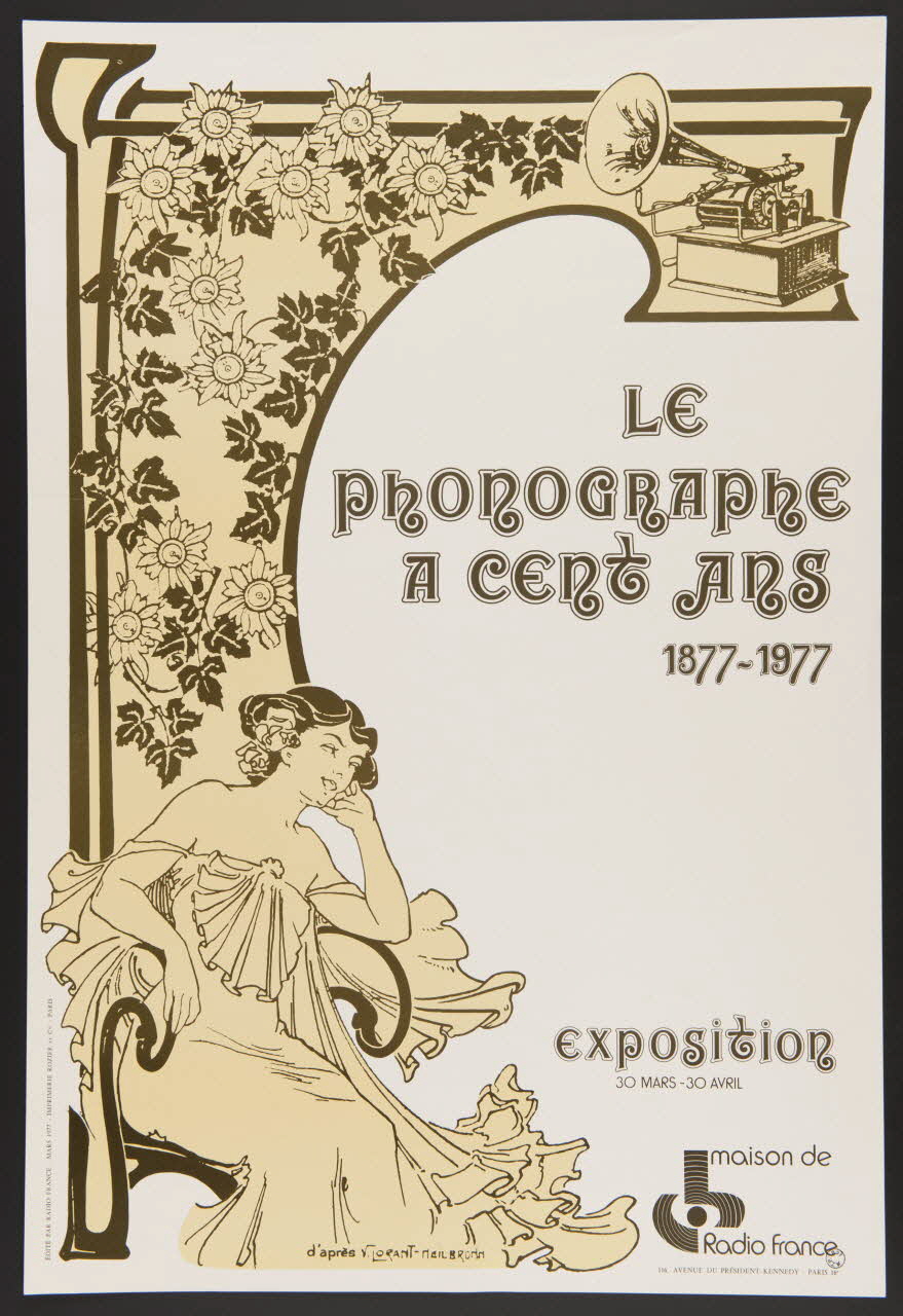 estampe LE  PHONOGRAPHE  A CENT ANS  1877-1977 1979.20.5 Photo