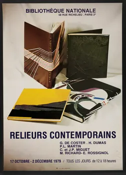 estampe BIBLIOTHEQUE NATIONALE  RELIEURS CONTEMPORAINS  17 OCTOBRE - 2 DECEMBRE 1979 1979.20.53 Photo