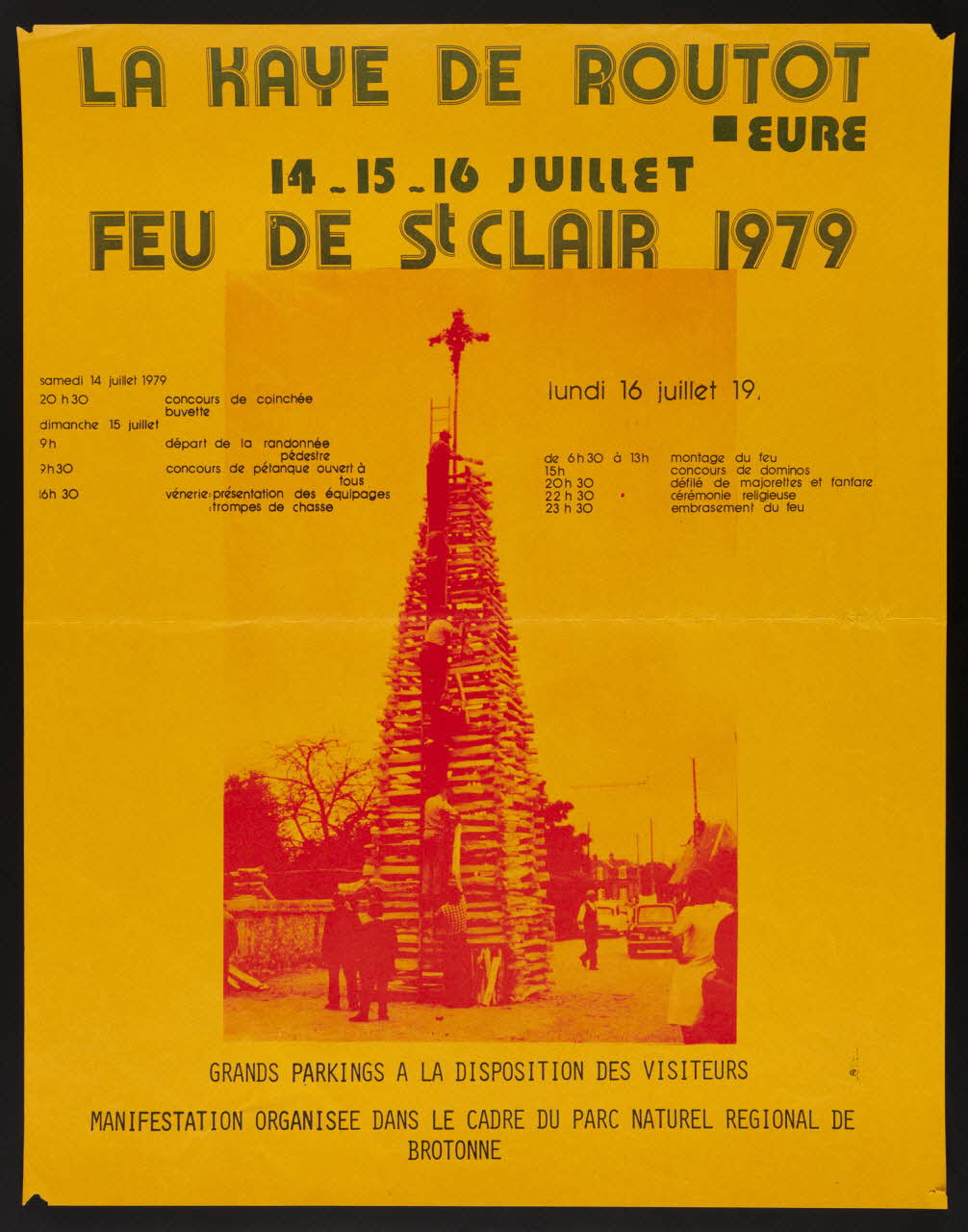 estampe LA KAYE DE ROUTOT  FEU DE St CLAIR 1979 1979.20.56 Photo