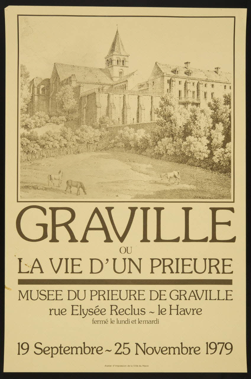 estampe GRAVILLE  OU  LA VIE D'UN PRIEURE 1979.20.62 Photo