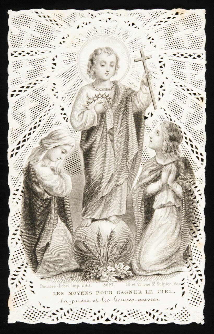 estampe LES MOYENS POUR GAGNER LE CIEL,  la prière et les bonnes oeuvres. 1979.29.186 Photo