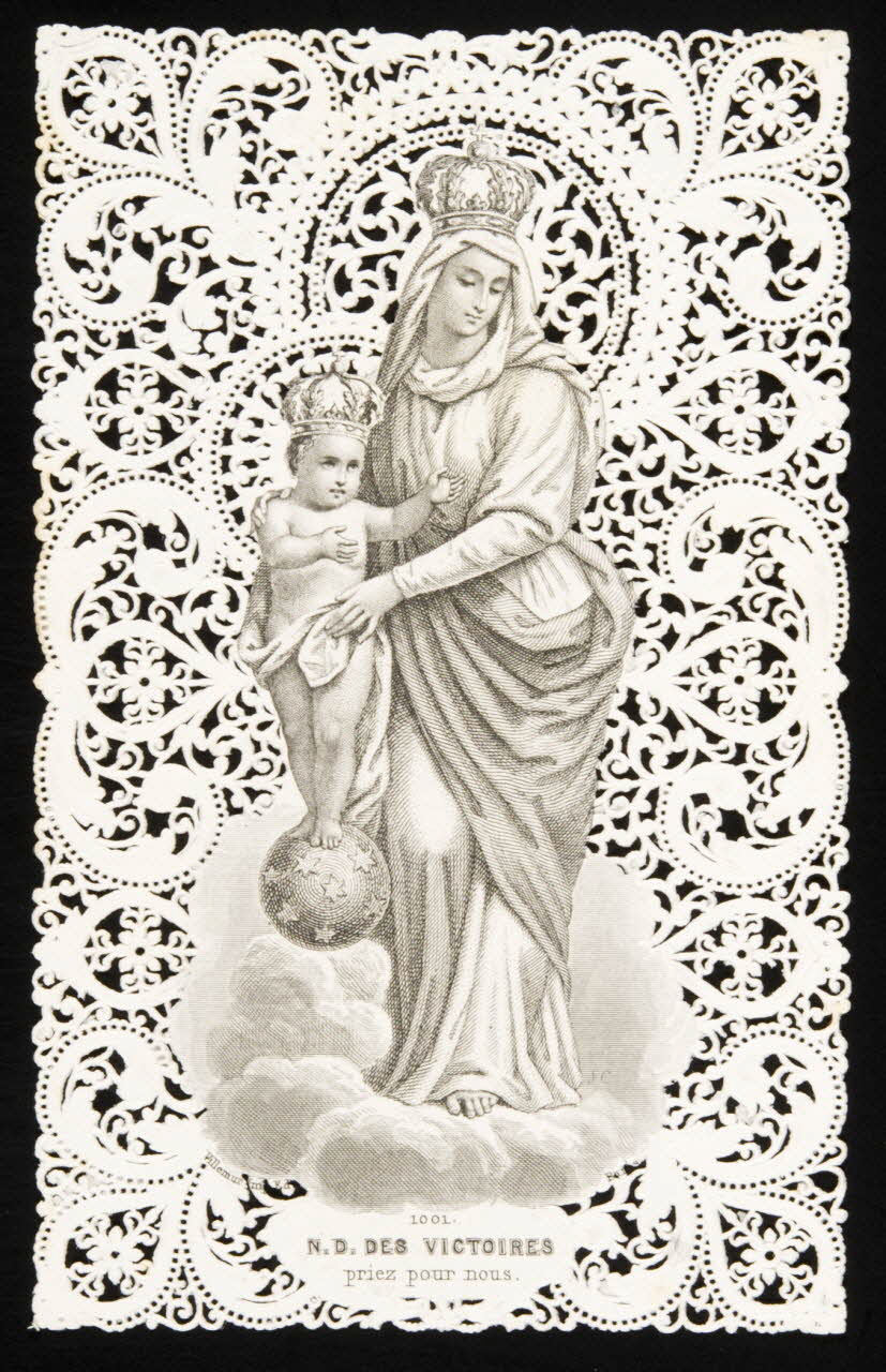 estampe N. D. DES VICTOIRES  priez pour nous. 1979.29.187 Photo