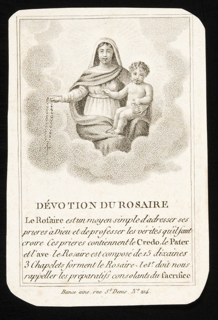 estampe DEVOTION DU ROSAIRE 1979.29.190 Photo