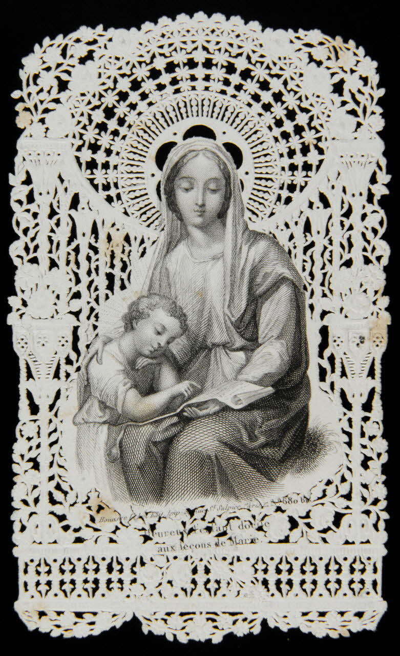 estampe Heureux L'enfant docile  aux leçons de Marie. 1979.29.193 Photo