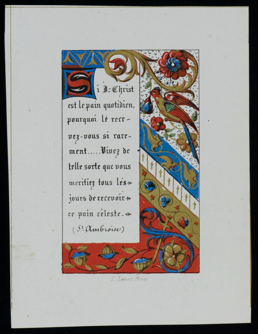 estampe Carte de prière 1979.29.215 Photo