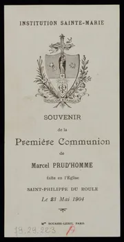 estampe Souvenir de première communion 1979.29.223 Photo