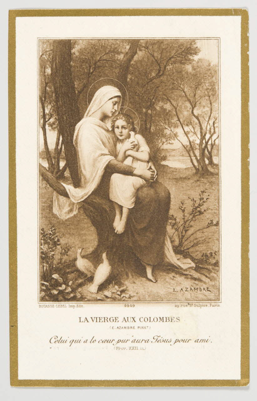 estampe LA VIERGE AUX COLOMBES. 1979.29.229 Photo