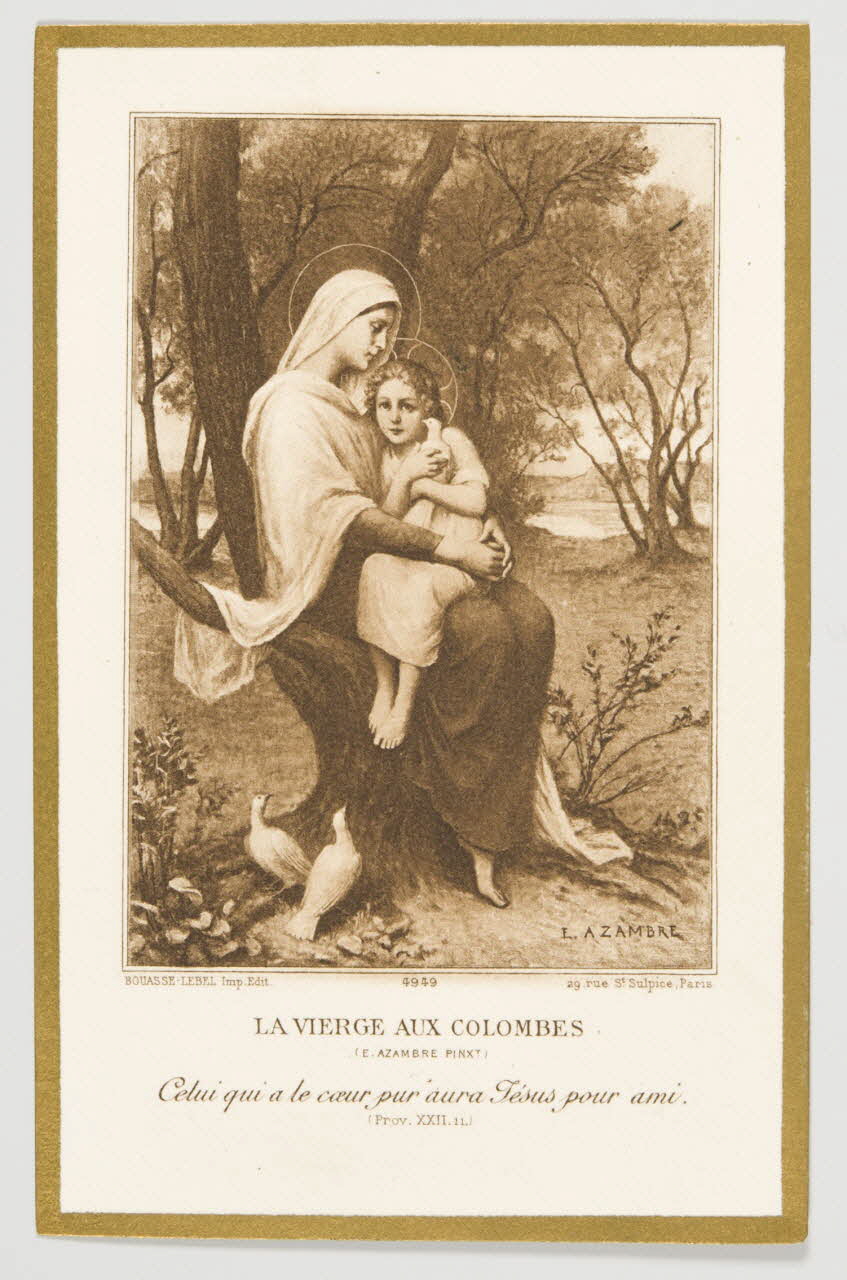 estampe LA VIERGE AUX COLOMBES. 1979.29.230 Photo
