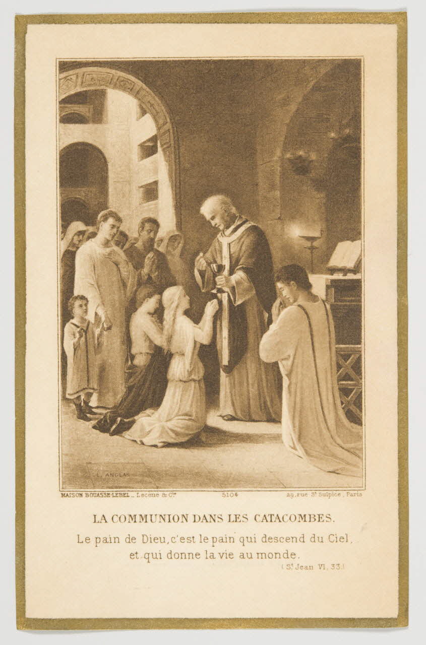 estampe LA COMMUNION DANS LES CATACOMBES. 1979.29.233 Photo