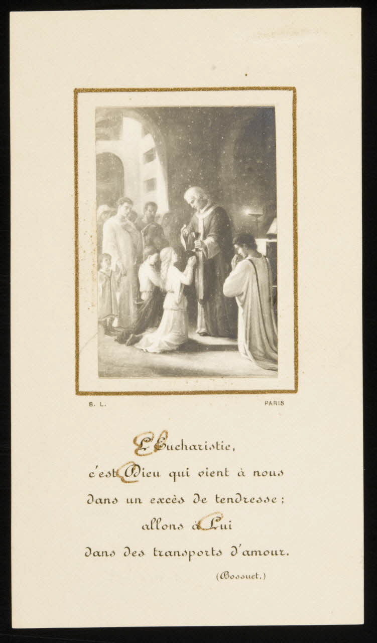 estampe Eucharistie,  c'est Dieu qui vient à nous  dans un excès de tendresse 1979.29.245 Photo