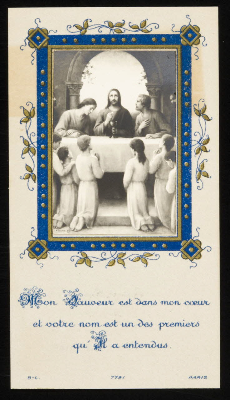 estampe Mon Sauveur est dans mon coeur  et votre nom est un des premiers  qu'Il a entendus. 1979.29.246 Photo