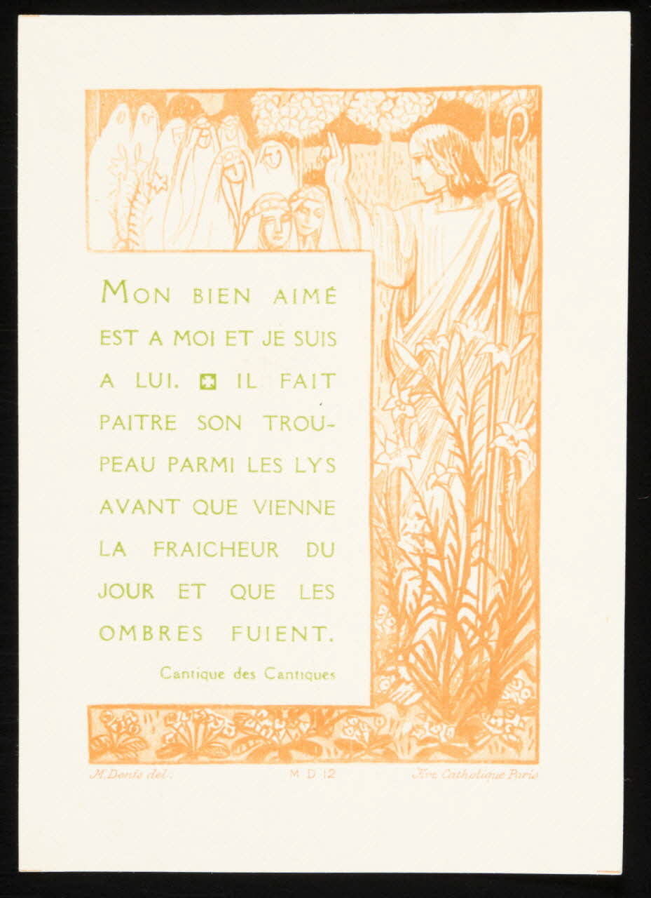 estampe MON BIEN AIME  EST A MOI ET JE SUIS  A LUI. 1979.29.257 Photo