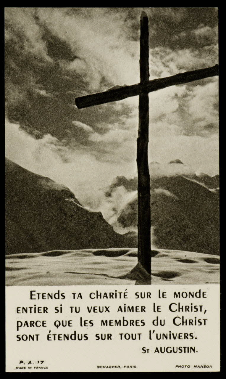 estampe ETENDS TA CHARITE SUR LE MONDE  ENTIER SI TU VEUX AIMER LE CHRIST, 1979.29.279 Photo